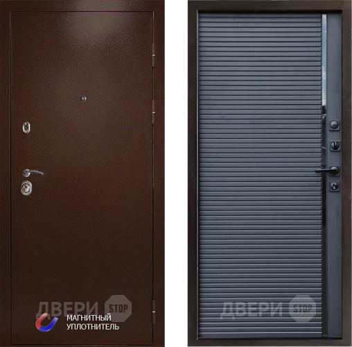 Входная металлическая Дверь Престиж Медь Porte Черный кварц в Дмитрове
