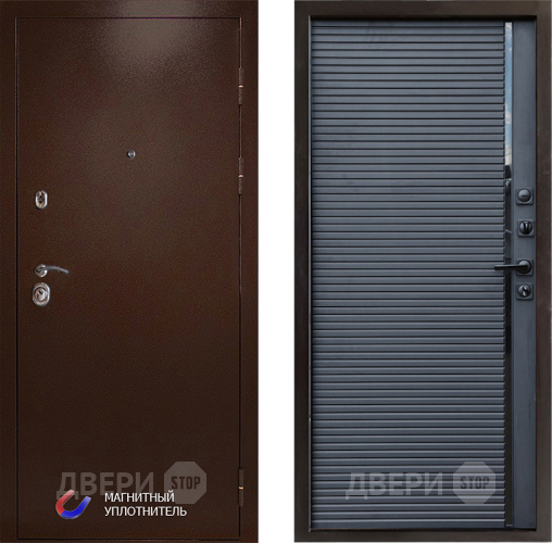 Входная металлическая Дверь Престиж Медь Porte Черный кварц в Дмитрове