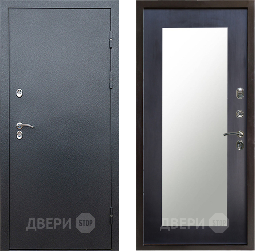 Дверь Престиж TERMO с терморазрывом Снегирь Серебро Зеркало пастораль Венге в Дмитрове
