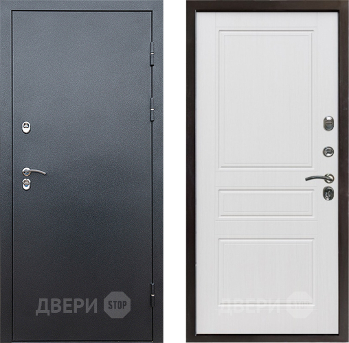 Дверь Престиж TERMO с терморазрывом Снегирь Серебро Классика Белое дерево в Дмитрове