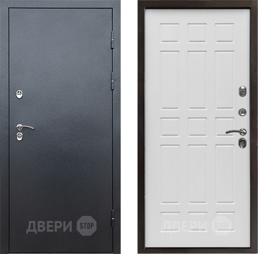 Дверь Престиж TERMO с терморазрывом Снегирь Серебро Спарта Белое дерево в Дмитрове