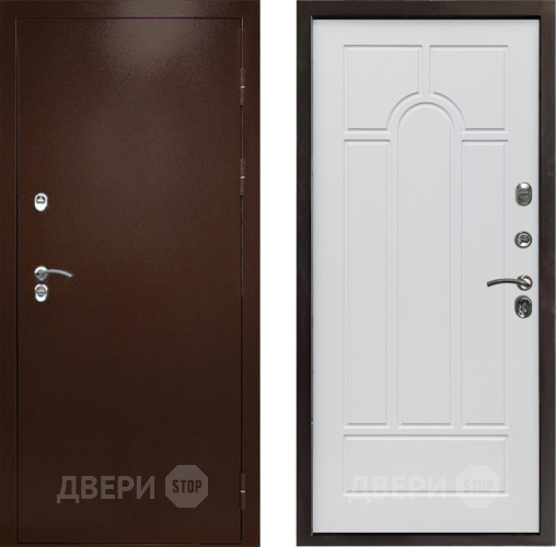 Дверь Престиж TERMO с терморазрывом Снегирь Медь Арка Белое дерево в Дмитрове