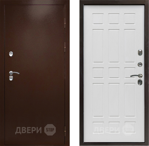 Дверь Престиж TERMO с терморазрывом Снегирь Медь Спарта Белое дерево в Дмитрове