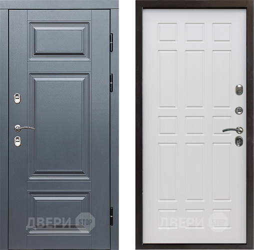 Входная металлическая Дверь Престиж TERMO с терморазрывом Премиум Грэй Спарта Лиственница белая в Дмитрове