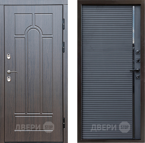 Входная металлическая Дверь Престиж TERMO с терморазрывом Арка Porte Черный кварц в Дмитрове
