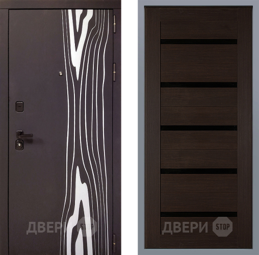 Дверь Заводские двери Леванте СБ-1 орех тисненый в Дмитрове