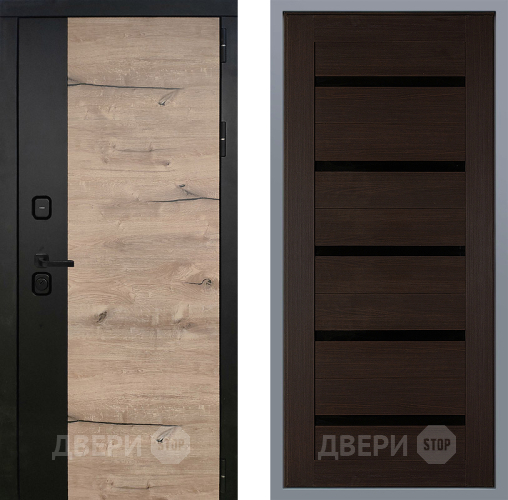 Дверь Заводские двери Ларте СБ-1 орех тисненый в Дмитрове