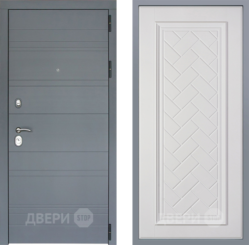 Дверь Заводские двери Лира Софт графит Упра Белый софт в Дмитрове
