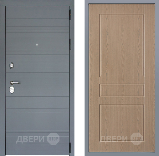 Дверь Заводские двери Лира Софт графит К-2 Беленый дуб в Дмитрове