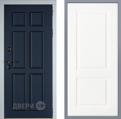 Дверь Заводские двери Стокгольм Доррен Белый софт в Дмитрове