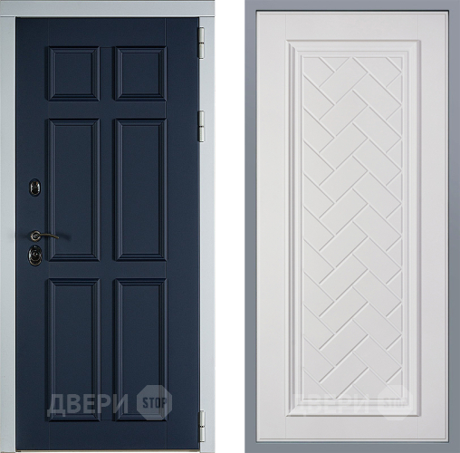 Дверь Заводские двери Стокгольм Упра Белый софт в Дмитрове
