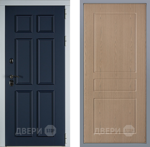 Дверь Заводские двери Стокгольм К-2 Беленый дуб в Дмитрове