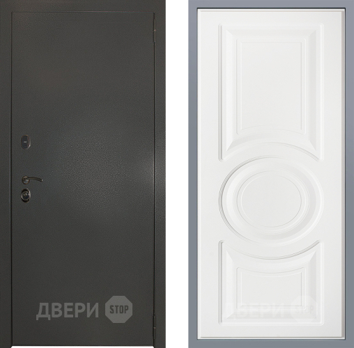 Дверь Заводские двери Эталон 3к антик серебро Неаполь Лофт белый в Дмитрове