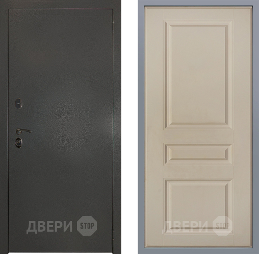 Дверь Заводские двери Эталон 3к антик серебро Стокгольм Шампань в Дмитрове