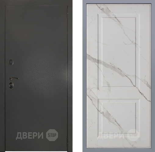Дверь Заводские двери Эталон 3к антик серебро Доррен Мрамор белый в Дмитрове