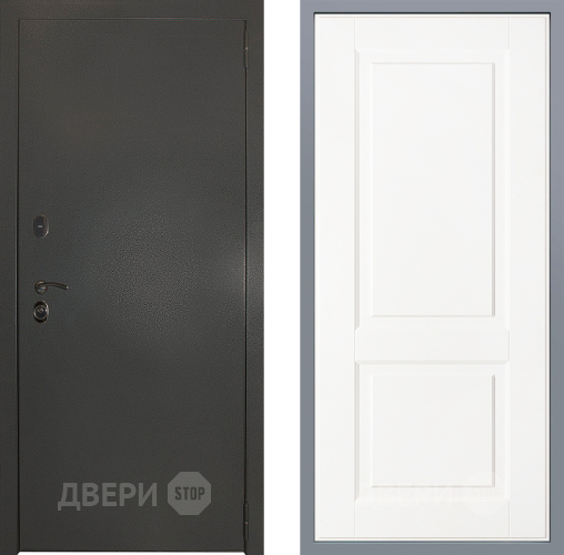 Дверь Заводские двери Эталон 3к антик серебро Доррен Белый софт в Дмитрове