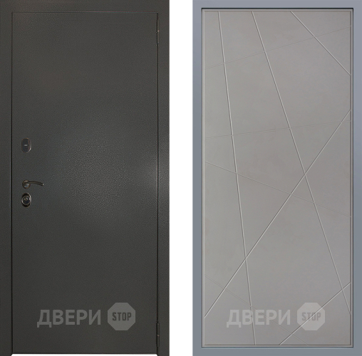 Дверь Заводские двери Эталон 3к антик серебро Флитта Грей софт в Дмитрове