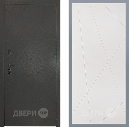 Дверь Заводские двери Эталон 3к антик серебро Флитта Белый софт в Дмитрове
