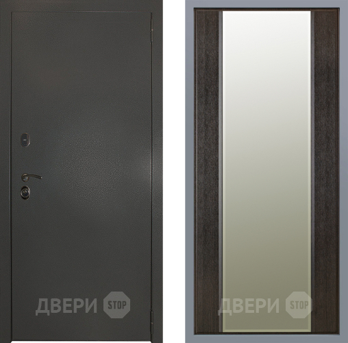 Дверь Заводские двери Эталон 3к антик серебро Зеркало Макси Венге в Дмитрове