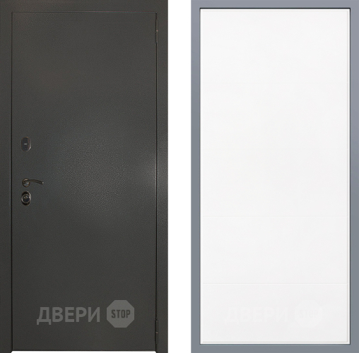 Дверь Заводские двери Эталон 3к антик серебро Тривия Белый софт в Дмитрове