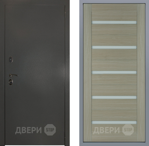 Дверь Заводские двери Эталон 3к антик серебро СБ-1 Капучино в Дмитрове
