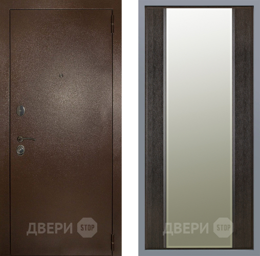 Дверь Заводские двери Эталон 3к антик медь Зеркало Макси Венге в Дмитрове