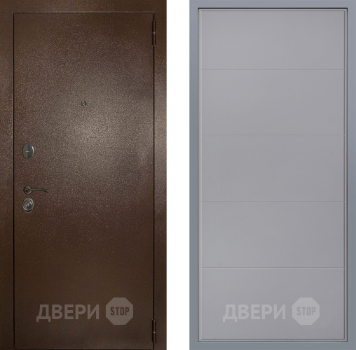 Дверь Заводские двери Эталон 3к антик медь Тривия Грей софт в Дмитрове