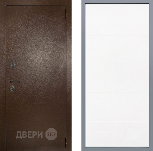 Дверь Заводские двери Эталон 3к антик медь Тривия Белый софт в Дмитрове