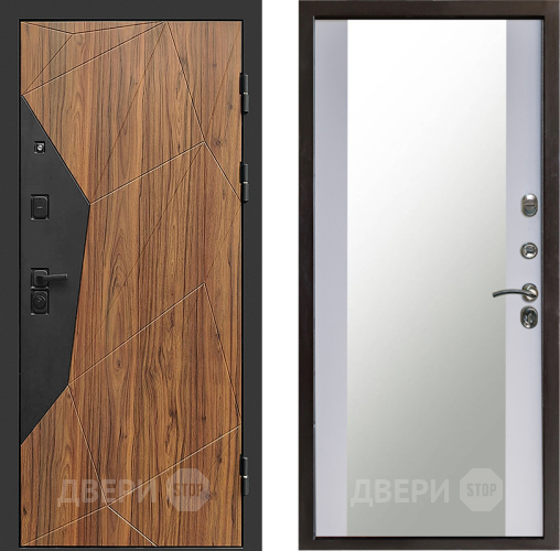 Входная металлическая Дверь Престиж Avangard Зеркало Белый софт в Дмитрове