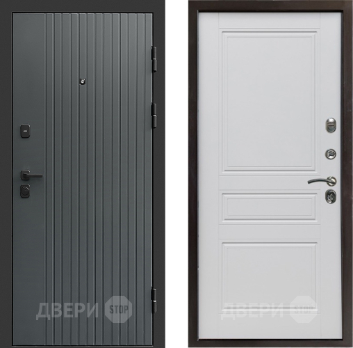 Входная металлическая Дверь Престиж Tvist Grey Классика Белый матовый в Дмитрове