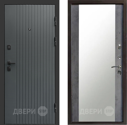Дверь Престиж Tvist Grey Зеркало Бетон темный в Дмитрове