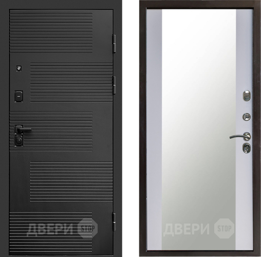 Входная металлическая Дверь Престиж Favorit Зеркало Белый софт в Дмитрове