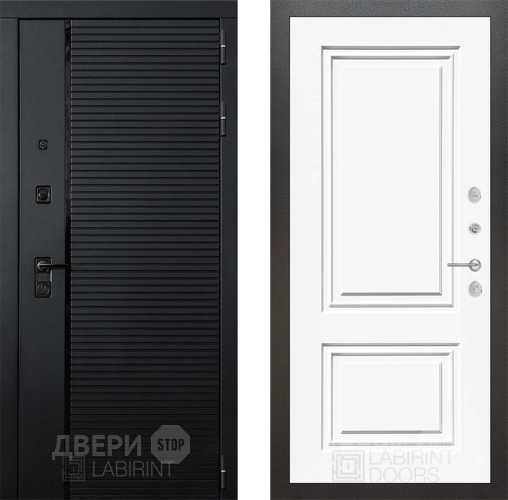 Входная металлическая Дверь Лабиринт (LABIRINT) Piano 26 Белый (RAL-9003) в Дмитрове