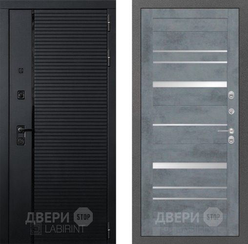 Входная металлическая Дверь Лабиринт (LABIRINT) Piano 20 Бетон темный в Дмитрове