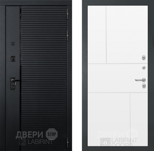 Входная металлическая Дверь Лабиринт (LABIRINT) Piano 21 Белый софт в Дмитрове