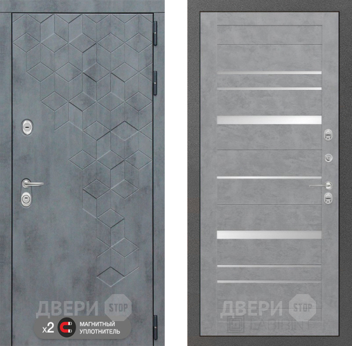 Входная металлическая Дверь Лабиринт (LABIRINT) Бетон 20 Бетон светлый в Дмитрове
