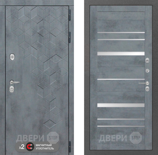 Входная металлическая Дверь Лабиринт (LABIRINT) Бетон 20 Бетон темный в Дмитрове
