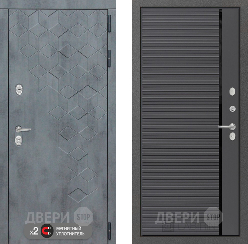 Входная металлическая Дверь Лабиринт (LABIRINT) Бетон 22 Графит софт в Дмитрове
