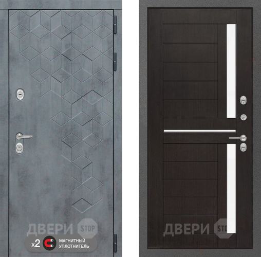 Входная металлическая Дверь Лабиринт (LABIRINT) Бетон 02 Венге в Дмитрове