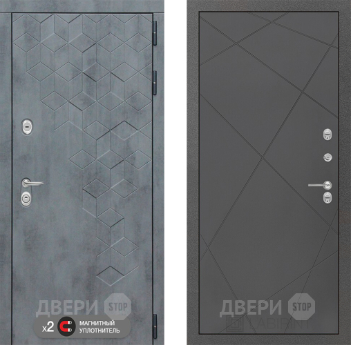 Входная металлическая Дверь Лабиринт (LABIRINT) Бетон 24 Графит софт в Дмитрове