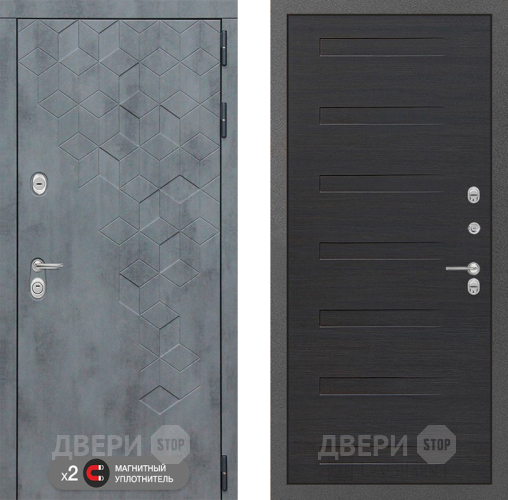 Входная металлическая Дверь Лабиринт (LABIRINT) Бетон 14 Эковенге поперечный в Дмитрове