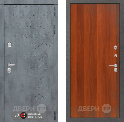 Входная металлическая Дверь Лабиринт (LABIRINT) Бетон 05 Итальянский орех в Дмитрове