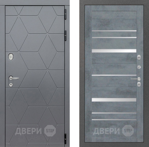 Входная металлическая Дверь Лабиринт (LABIRINT) Cosmo 20 Бетон темный в Дмитрове