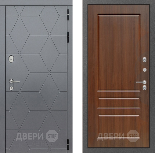 Входная металлическая Дверь Лабиринт (LABIRINT) Cosmo 03 Орех бренди в Дмитрове