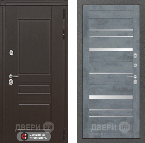 Входная металлическая Дверь Лабиринт (LABIRINT) Мегаполис 20 Бетон темный в Дмитрове