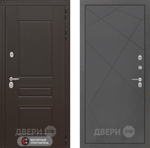Входная металлическая Дверь Лабиринт (LABIRINT) Мегаполис 24 Графит софт в Дмитрове