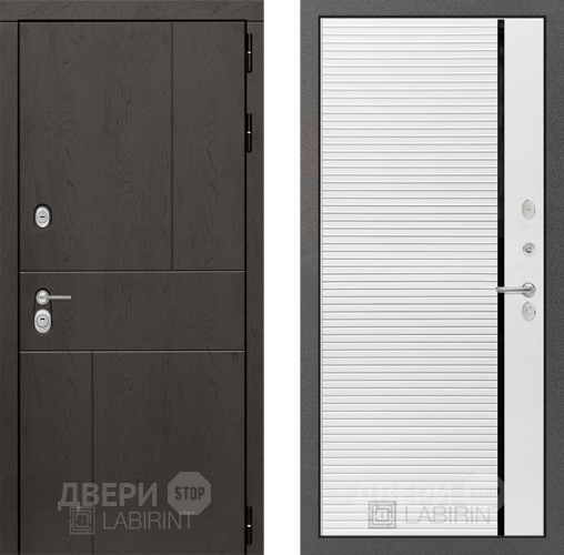 Входная металлическая Дверь Лабиринт (LABIRINT) Urban 22 Белый софт в Дмитрове
