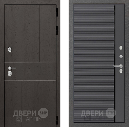 Входная металлическая Дверь Лабиринт (LABIRINT) Urban 22 Графит софт в Дмитрове