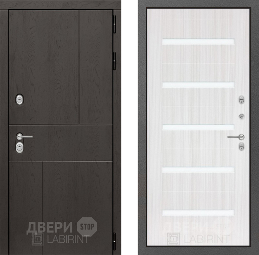 Входная металлическая Дверь Лабиринт (LABIRINT) Urban 01 Сандал белый в Дмитрове