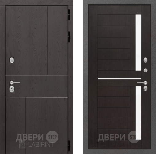 Входная металлическая Дверь Лабиринт (LABIRINT) Urban 02 Венге в Дмитрове